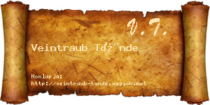 Veintraub Tünde névjegykártya